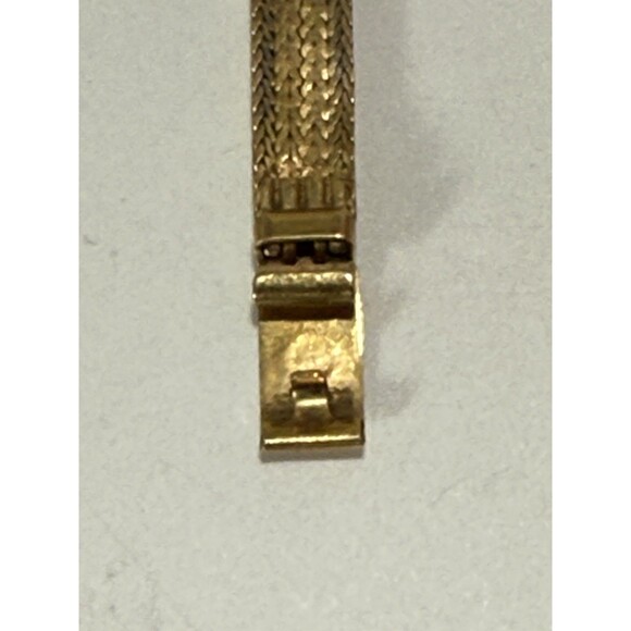 Vintage Elgin Women’s Diamond Quartz Watch Gold-Tone Woven Band - Not Running - Picture 7 of 9